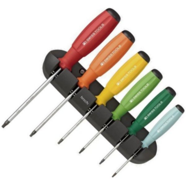 スイスツールズ  Swiss Tools レインボースイスグリップドライバー 6本組