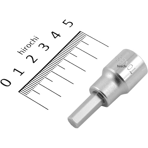 ヘキサゴンソケット インチ 対辺 1/4インチ 長さ 45mm 差込角 9.5mm (3/8インチ)