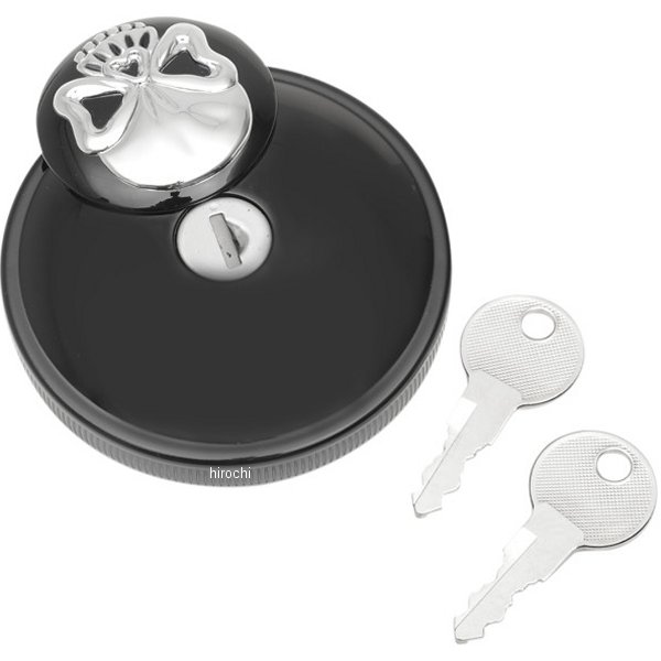 ガスキャップ スカル 97年以降 黒 カギ付き ベント無し