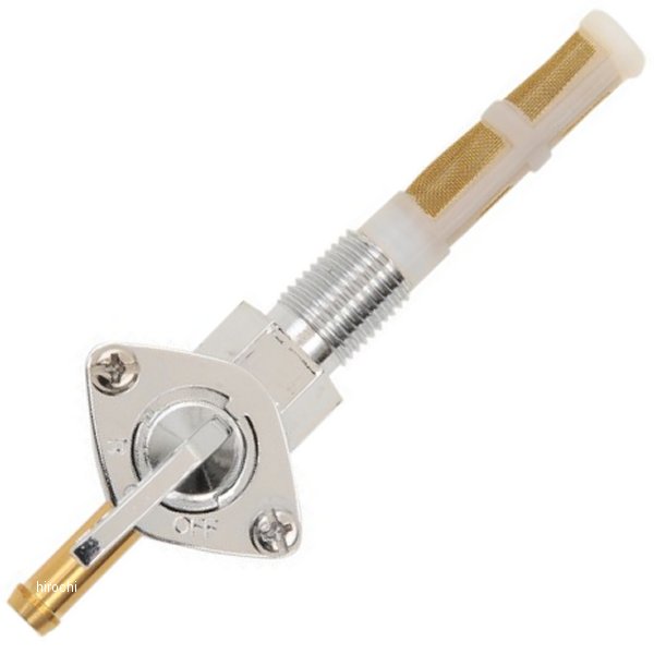 フューエル ペットコック ストレート 1/4インチ NPT クローム