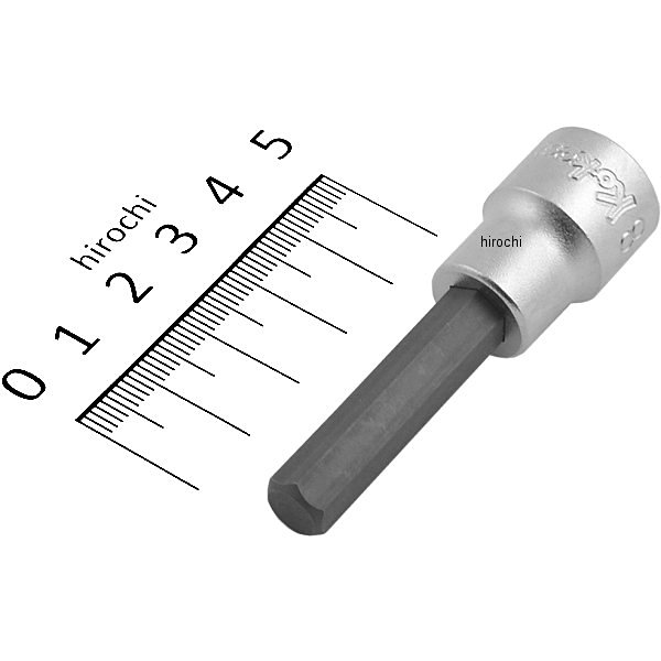 3/8インチsq ヘックスビットソケット 全長62mm 8mm