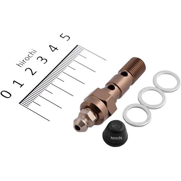 アールズ エアーフリーバンジョーボルト P1.25 ホンダ、スズキ、カワサキ純正用 ダブル ガスケット付き チタン