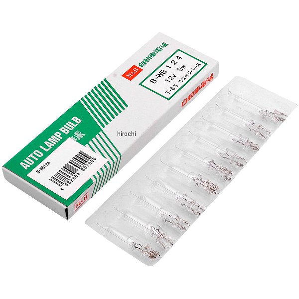 ノーマルバルブ 12V3W メーター球(ヤマハ車など) (クリア) 1箱 (10個入り)