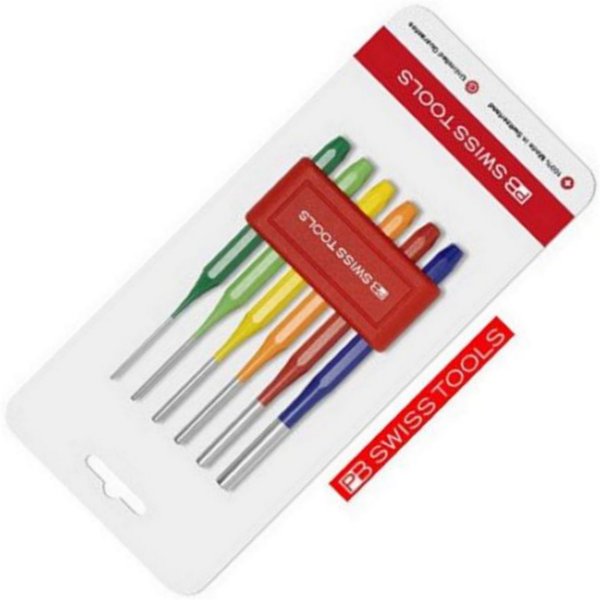 スイスツールズ  Swiss Tools 平行レインボーピンポンチセット ホルダー付