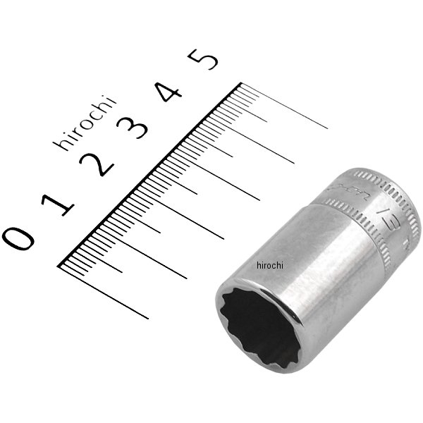 フランクドライブ 1/4インチ セミ ディープ ソケット 12角 13mm