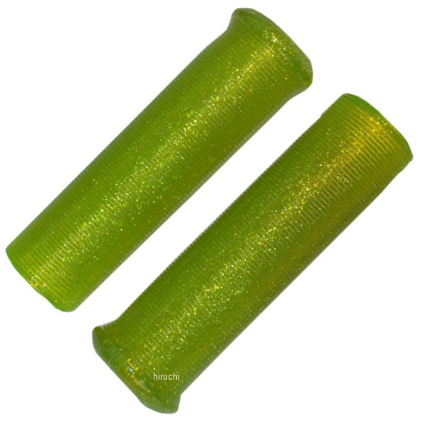 グリップ レトロ 7/8インチ(22mm)バー用 メタル/黄