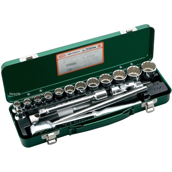 ソケットレンチセット 産業機械 自動車 バイク用 差込角 12.7mm (1/2インチ)