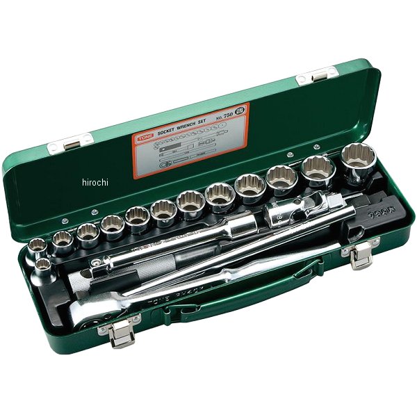 ソケットレンチセット 産業機械 自動車 バイク用 インチ 差込角 12.7mm (1/2インチ)