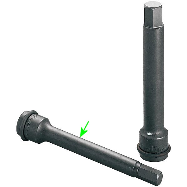 インパクト用 ロングヘキサゴンソケット 対辺 12mm 長さ 150mm 差込角 12.7mm (1/2インチ)