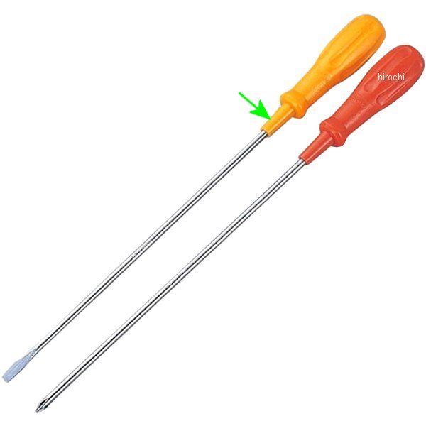 長軸ドライバー (-) 0.8x6.0 長さ 267mm グリーン