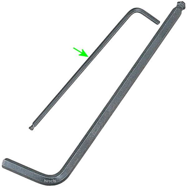 ロングボールポイント L形レンチ(インチ) サイズ 1/8インチ 長さ 112mm