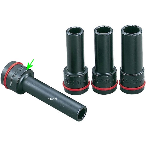 ヘッドボルトソケット 対辺 14mm 長さ 140mm 差込角 19mm (3/4インチ)