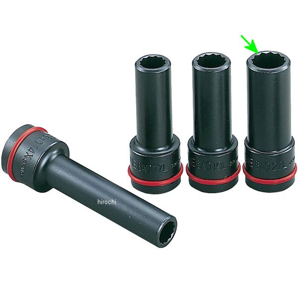 ヘッドボルト・フライホイルソケット 対辺 22mm 長さ 100mm 差込角 19mm (3/4インチ)