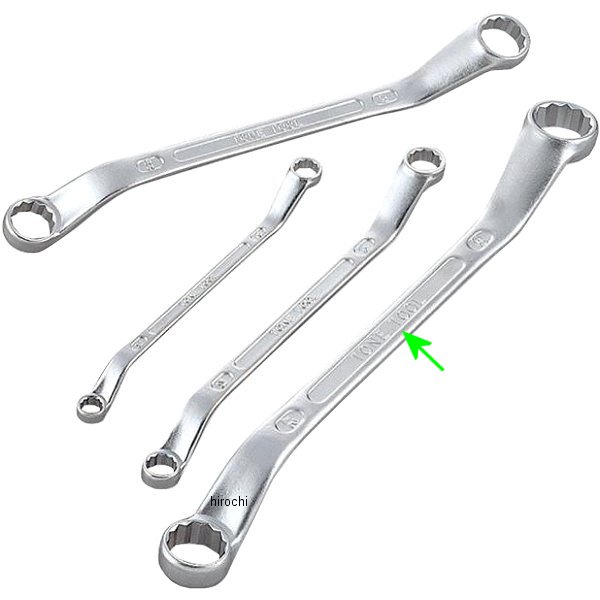 ロング めがねレンチ (45°) 両口 対辺 27-30mm 長さ 391mm