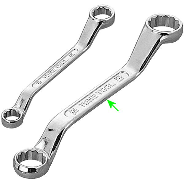 ショート めがねレンチ (45°) 両口 対辺 19-21mm 長さ 175mm