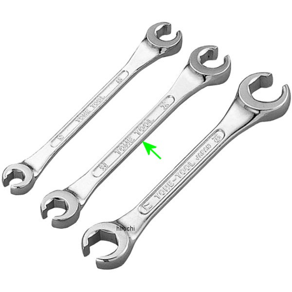 フレアナットレンチ 両口 対辺 12-14mm 長さ 160mm