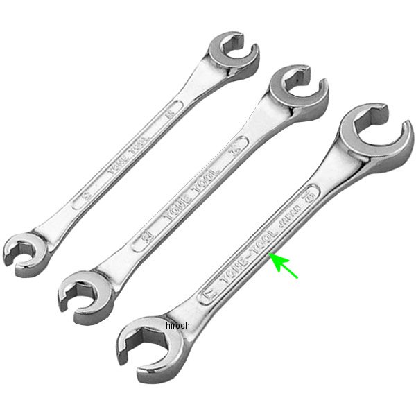 フレアナットレンチ 両口 対辺 17-19mm 長さ 165mm