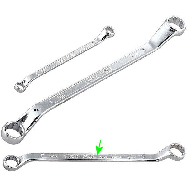 ロング めがねレンチ (45°) 両口 対辺 5/8-11/16インチ インチ 長さ 248mm