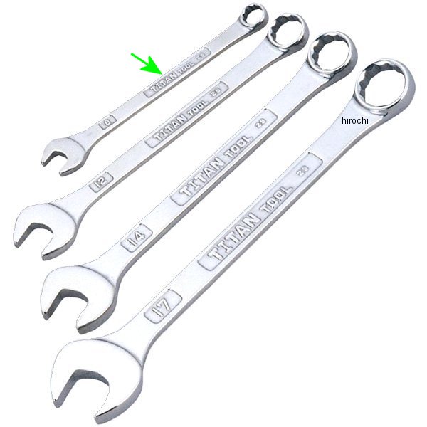 チタンツール コンビネーションスパナ サイズ 8mm 長さ 120mm 錆びない 非磁性 高強度 チタン