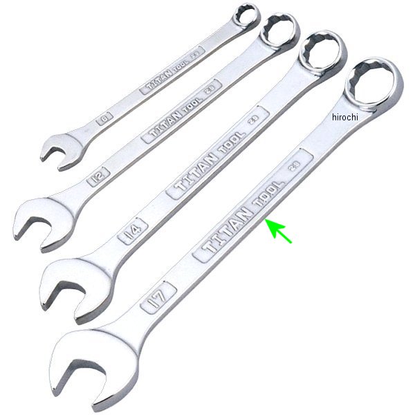 チタンツール コンビネーションスパナ サイズ 17mm 長さ 210mm 錆びない 非磁性 高強度 チタン