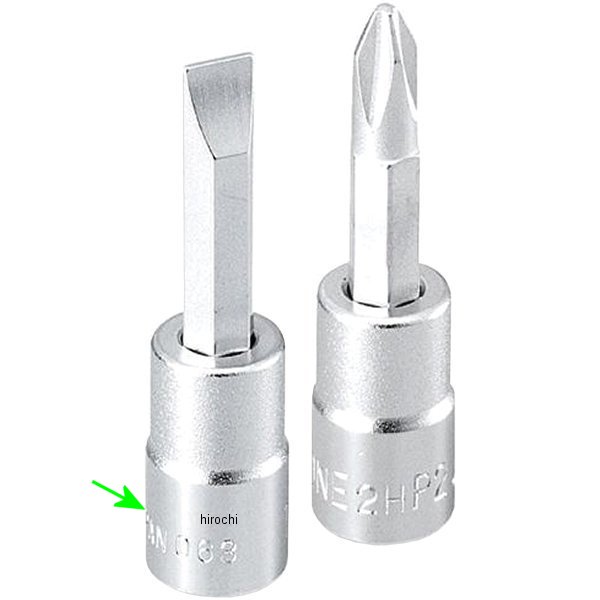 ドライバー ビットソケット (-) 0.8x6.0 長さ 49mm 差込角 6.35mm (1/4インチ)