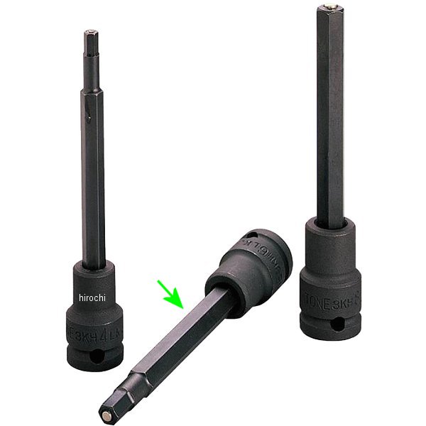 ロングヘキサゴンソケット(マグネット付) 対辺 6mm 長さ 101mm 差込角 9.5mm (3/8インチ)