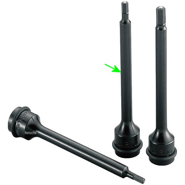 インパクト用 ロングヘキサゴンソケット(マグネット付) 対辺 6mm 長さ 150mm 差込角 12.7mm (1/2インチ)