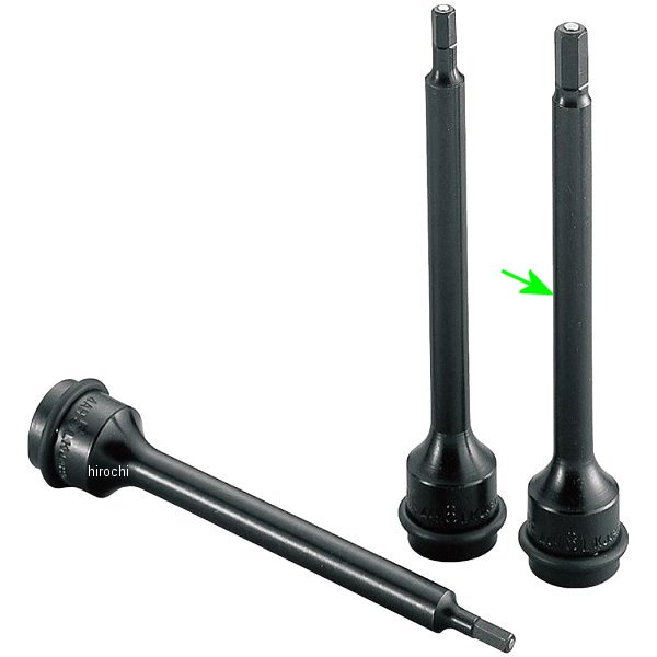 インパクト用 ロングヘキサゴンソケット(マグネット付) 対辺 8mm 長さ 150mm 差込角 12.7mm (1/2インチ)