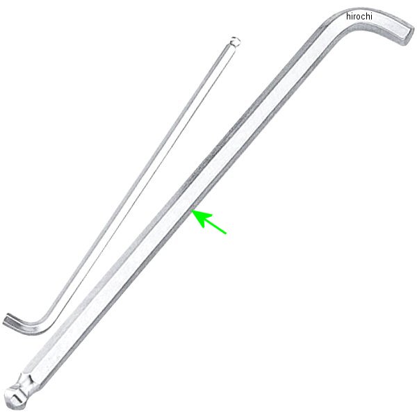 マスターツール首下ショート ロングボールポイントL形レンチ サイズ 8mm 長さ 198mm