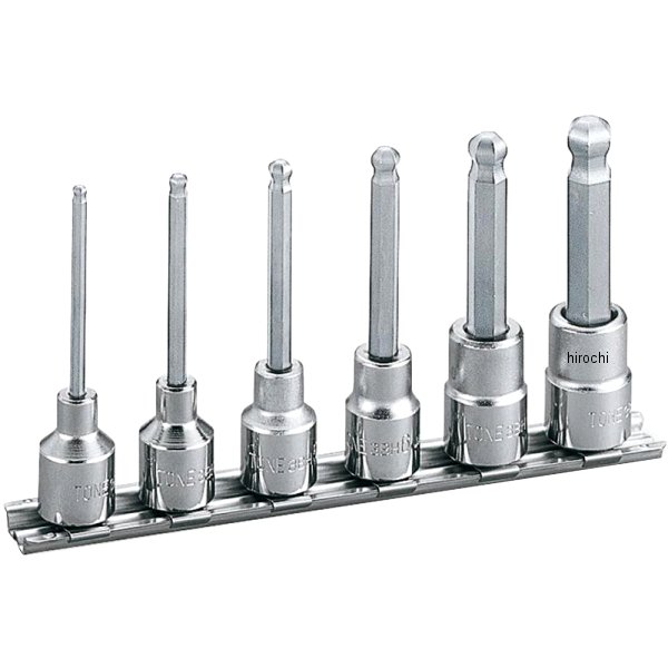 ボールポイントヘキサゴンソケットセット(ホルダー付) 差込角 9.5mm (3/8インチ)