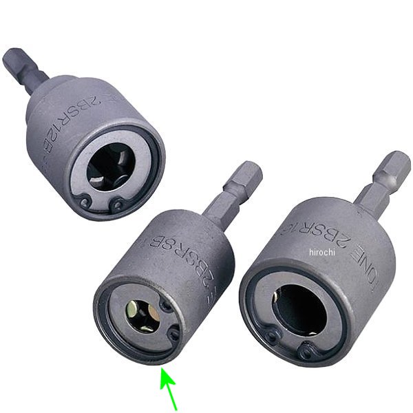 充電式電動ドリル用 全ねじソケット 全ネジ1/4(Φ6.35) 長さ 66mm ビット 二面幅 6.35mm (1/4インチ)