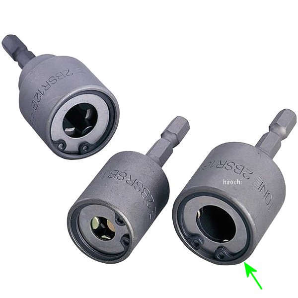 充電式電動ドリル用 全ねじソケット 全ネジ1/2(Φ12.7) 長さ 66mm ビット 二面幅 6.35mm (1/4インチ)