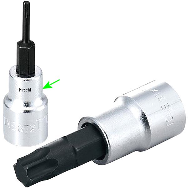 トルクスソケット(強力タイプ) T10 長さ 55mm 差込角 9.5mm (3/8インチ)