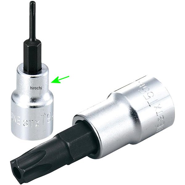 トルクスソケット(いじり防止タイプ) T09 長さ 55mm 差込角 9.5mm (3/8インチ)