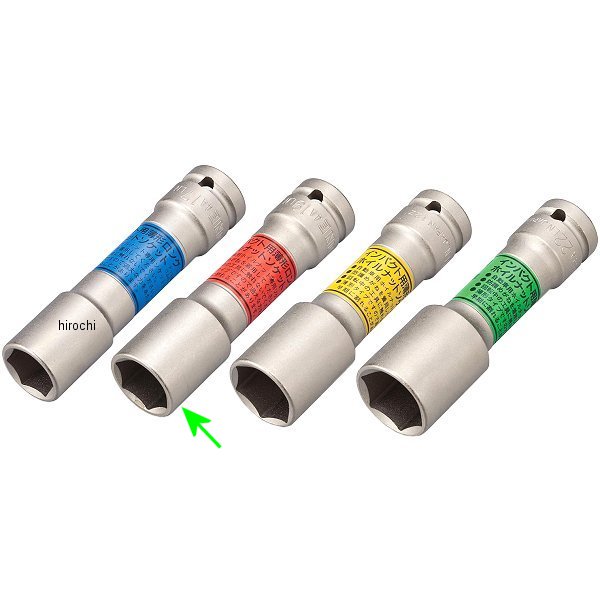 インパクト用 薄形ロングホイルナットソケット 対辺 19mm 長さ 100mm 差込角 12.7mm (1/2インチ)