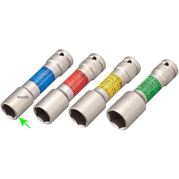 インパクト用 薄形ロングホイルナットソケット 対辺 17mm 長さ 100mm 差込角 12.7mm (1/2インチ)