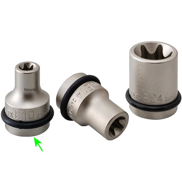 インパクト用 ヘックスローブソケット E10 長さ 38mm 差込角 12.7mm (1/2インチ)