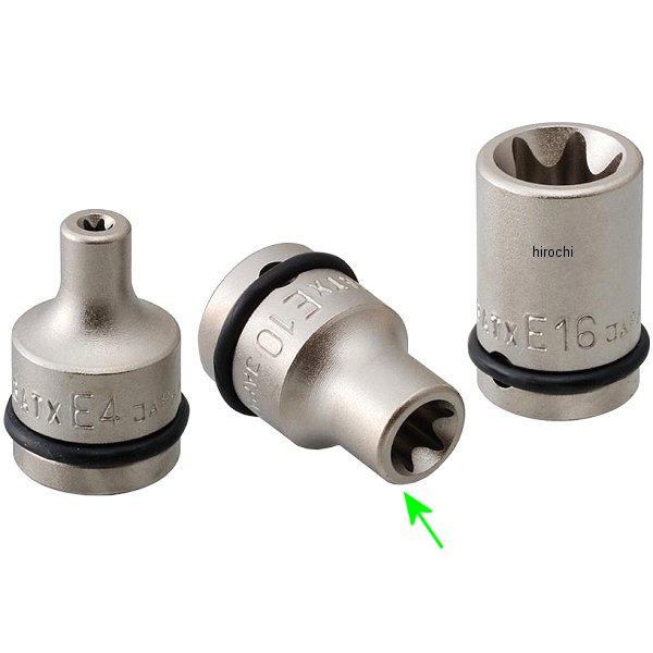インパクト用 ヘックスローブソケット E10 長さ 30mm 差込角 9.5mm (3/8インチ)