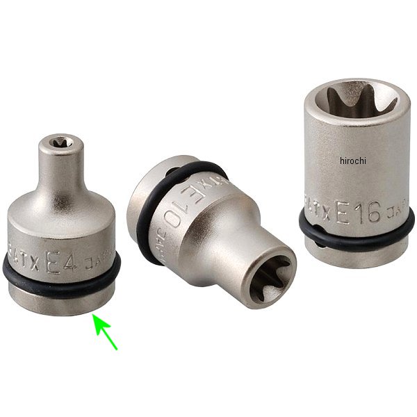 インパクト用 ヘックスローブソケット E4 長さ 30mm 差込角 9.5mm (3/8インチ)