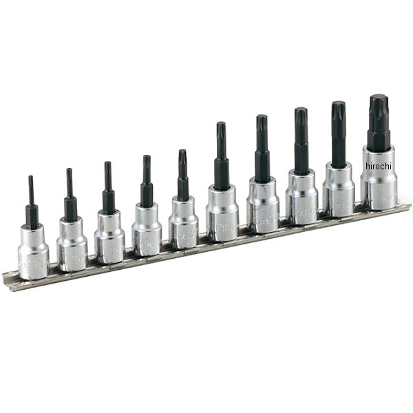 トルクスソケットセット(強力タイプ・ホルダー付) 差込角 9.5mm (3/8インチ)