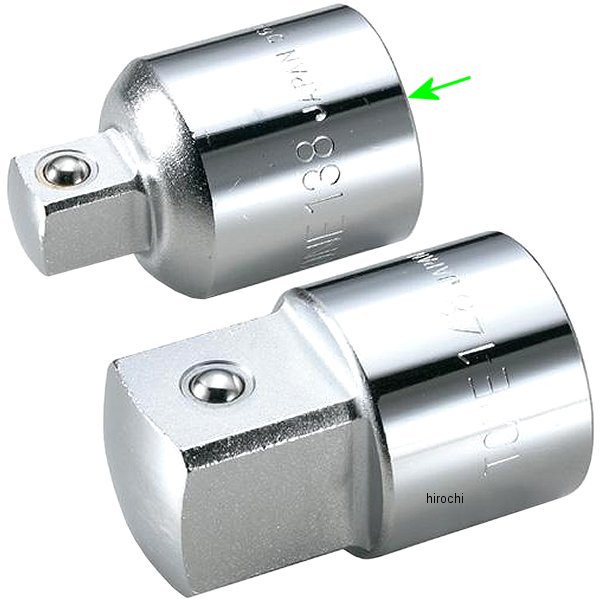 ソケットアダプター 凹差込角 19.0mm (3/4インチ) 凸差込角 12.7mm (1/2インチ) 長さ 46mm