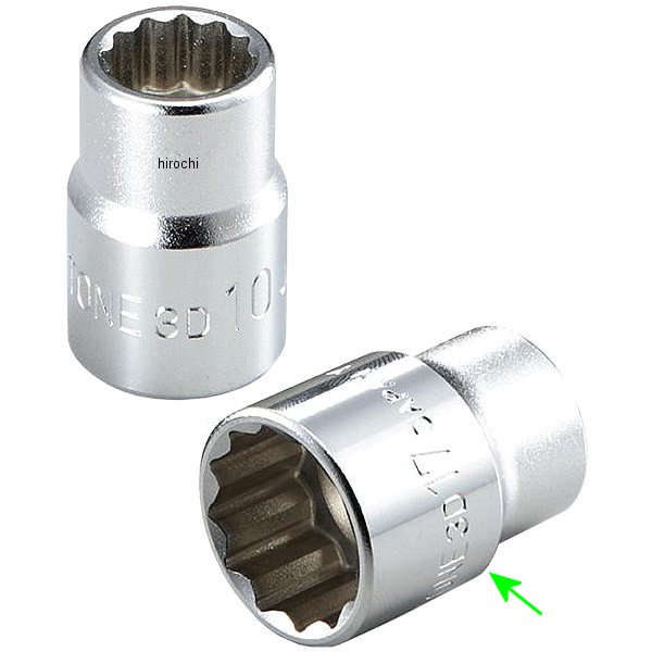 ソケット(12角) 対辺 17mm 長さ 30mm 差込角 9.5mm (3/8インチ)