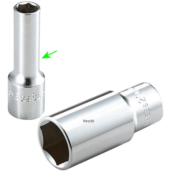 ディープソケット(6角) 対辺 8mm 長さ 54mm 差込角 9.5mm (3/8インチ)