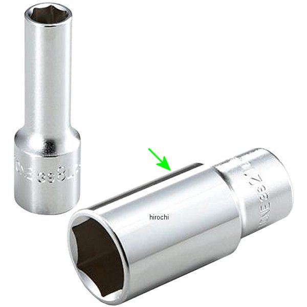 ディープソケット(6角) 対辺 21mm 長さ 64mm 差込角 9.5mm (3/8インチ)