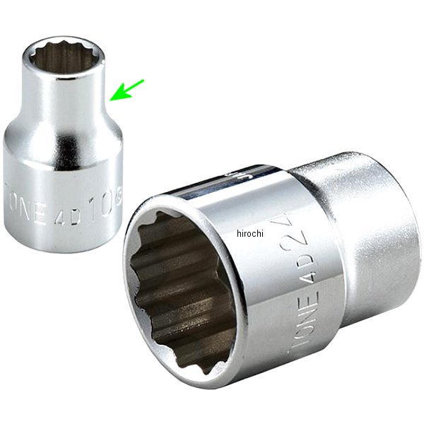 ソケット(12角) 対辺 10mm 長さ 35mm 差込角 12.7mm (1/2インチ)