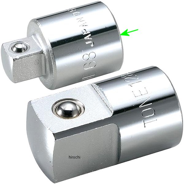 ソケットアダプター 凹差込角 12.7mm (1/2インチ) 凸差込角 9.5mm (3/8インチ) 長さ 31.6mm