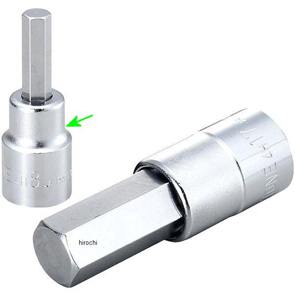 ヘキサゴンソケット 対辺 8mm 長さ 59mm 差込角 12.7mm (1/2インチ)