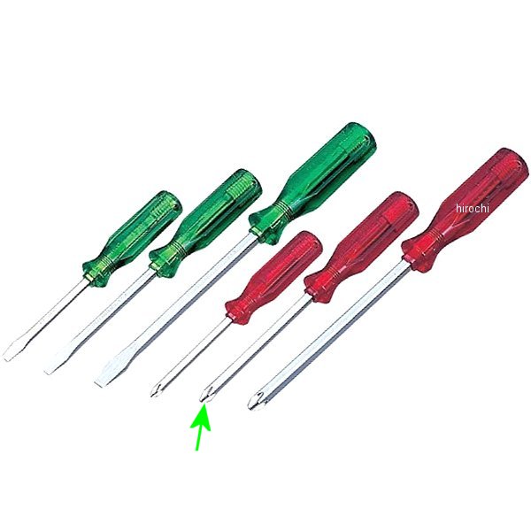 貫通ドライバー (+) No.2 長さ 100mm 赤