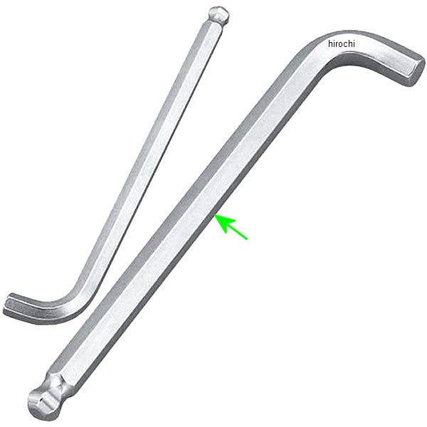 マスターツール首下ショート ボールポイントL形レンチ サイズ 6mm 長さ 101mm