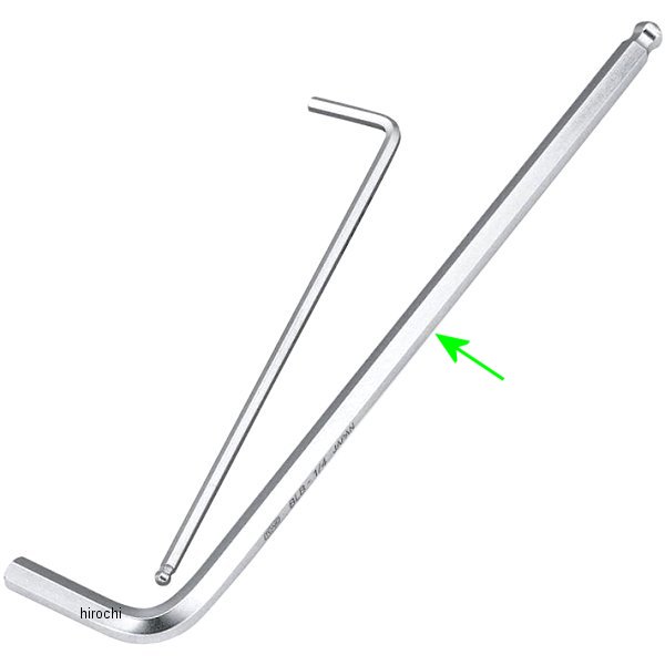 マスターツール ロングボールポイント L形レンチ(インチ) サイズ 1/4インチ 長さ 180mm